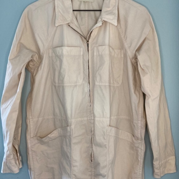 Madewell zip-front cropped overall jumpsuit - Picture 2 of 6